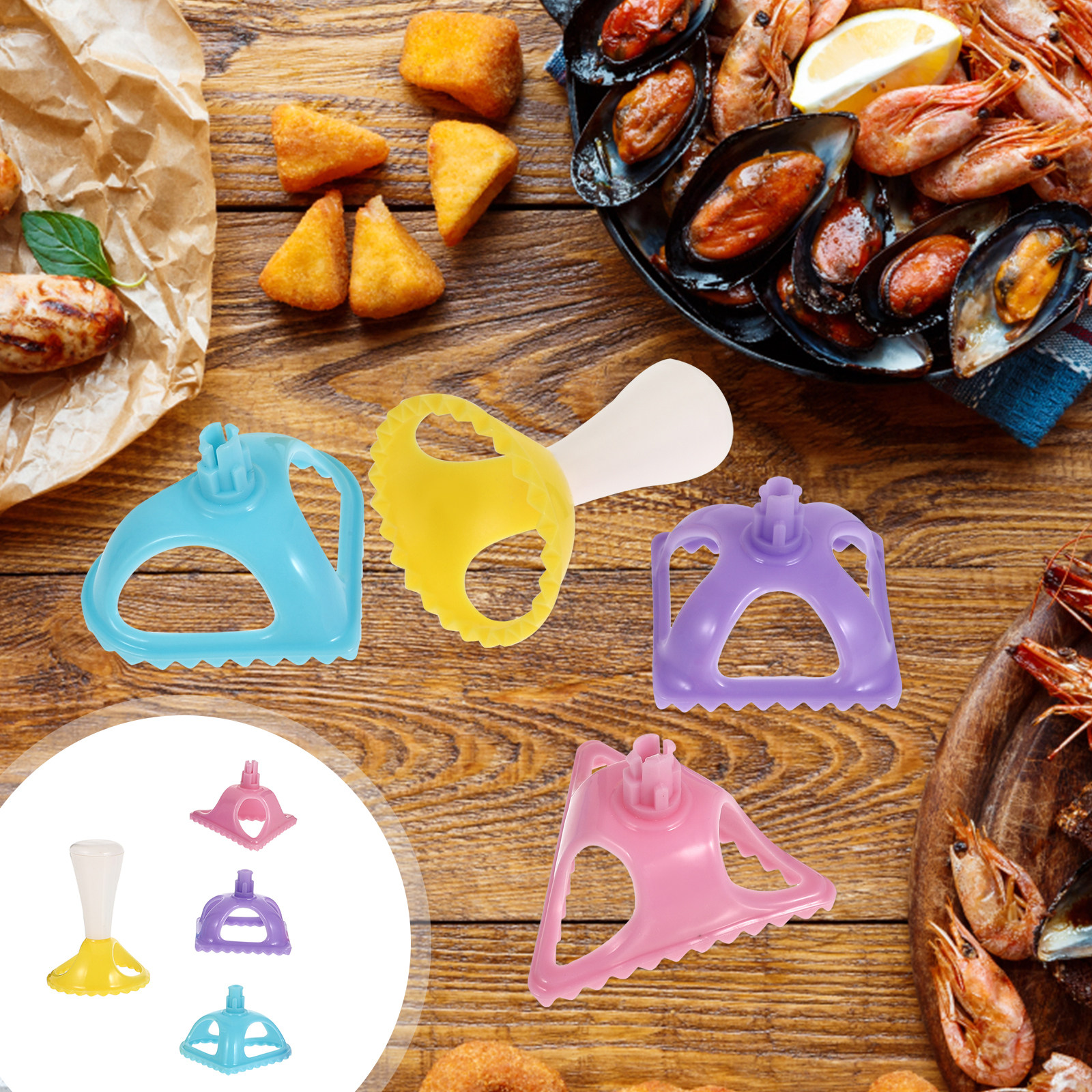 4Pcs Dumpling Turnover Mold Se - огляд і ціна Dumpling Press Set