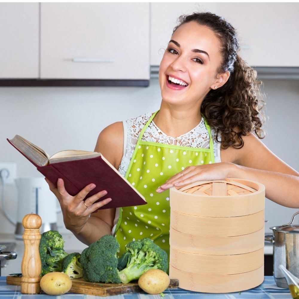 Steaming With Lid Cooking Tool - огляд і ціна Bao Steamer Bamboo