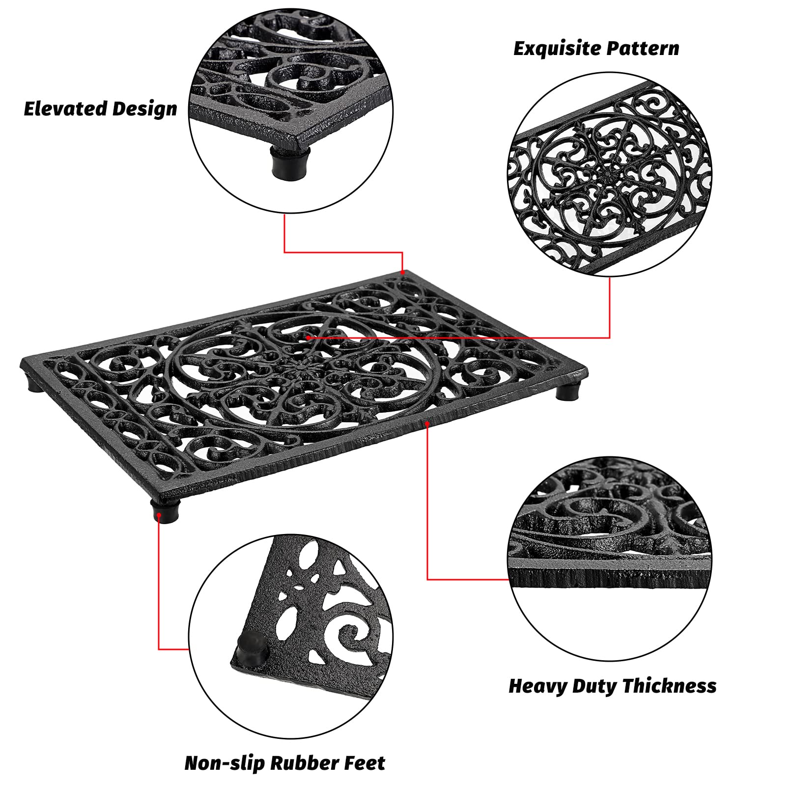 Rectangle Cast Iron Trivet Hea - огляд і ціна Cast Iron Corn