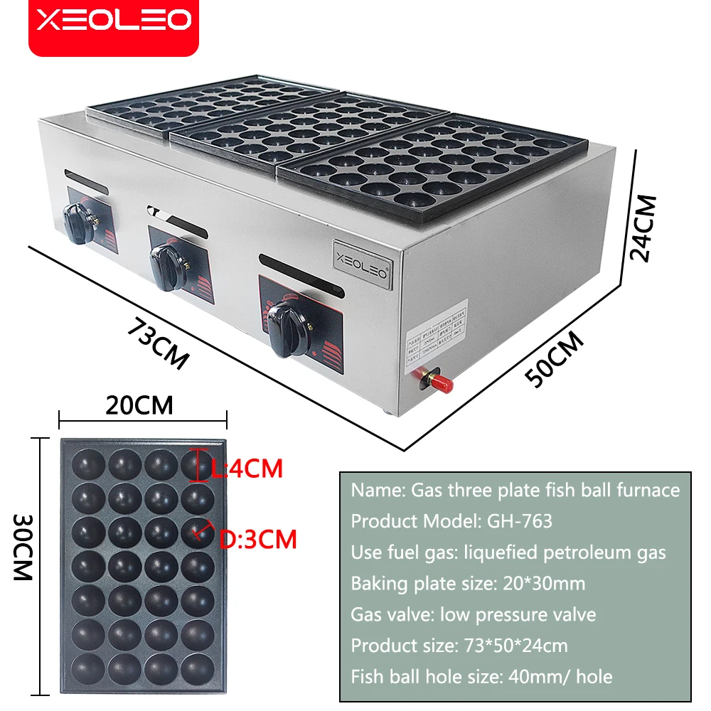 XEOLEO Commercial Desktop 3-pl - огляд і ціна Takoyaki Grill Plate
