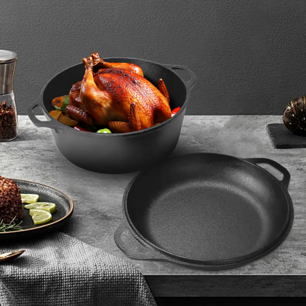 2 in 1 Cast Iron Dutch Oven Po - огляд і ціна Cast Iron Corn