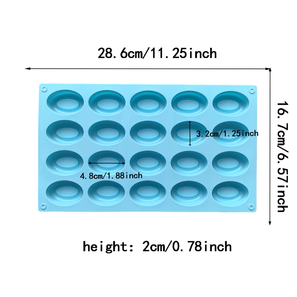 20 cavity oval donut silicone  - огляд і ціна Donut Mold Silicone