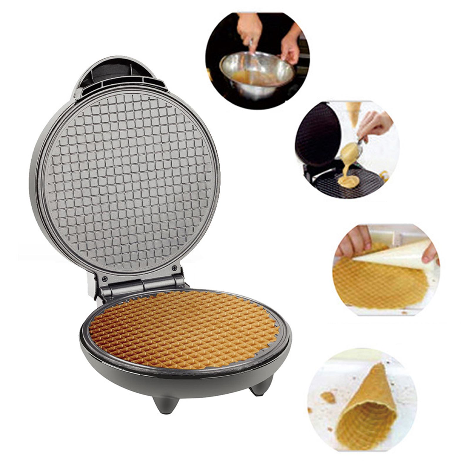 1200W Waffle Maker Nonstick Ba - огляд і ціна Waffle Cone Maker