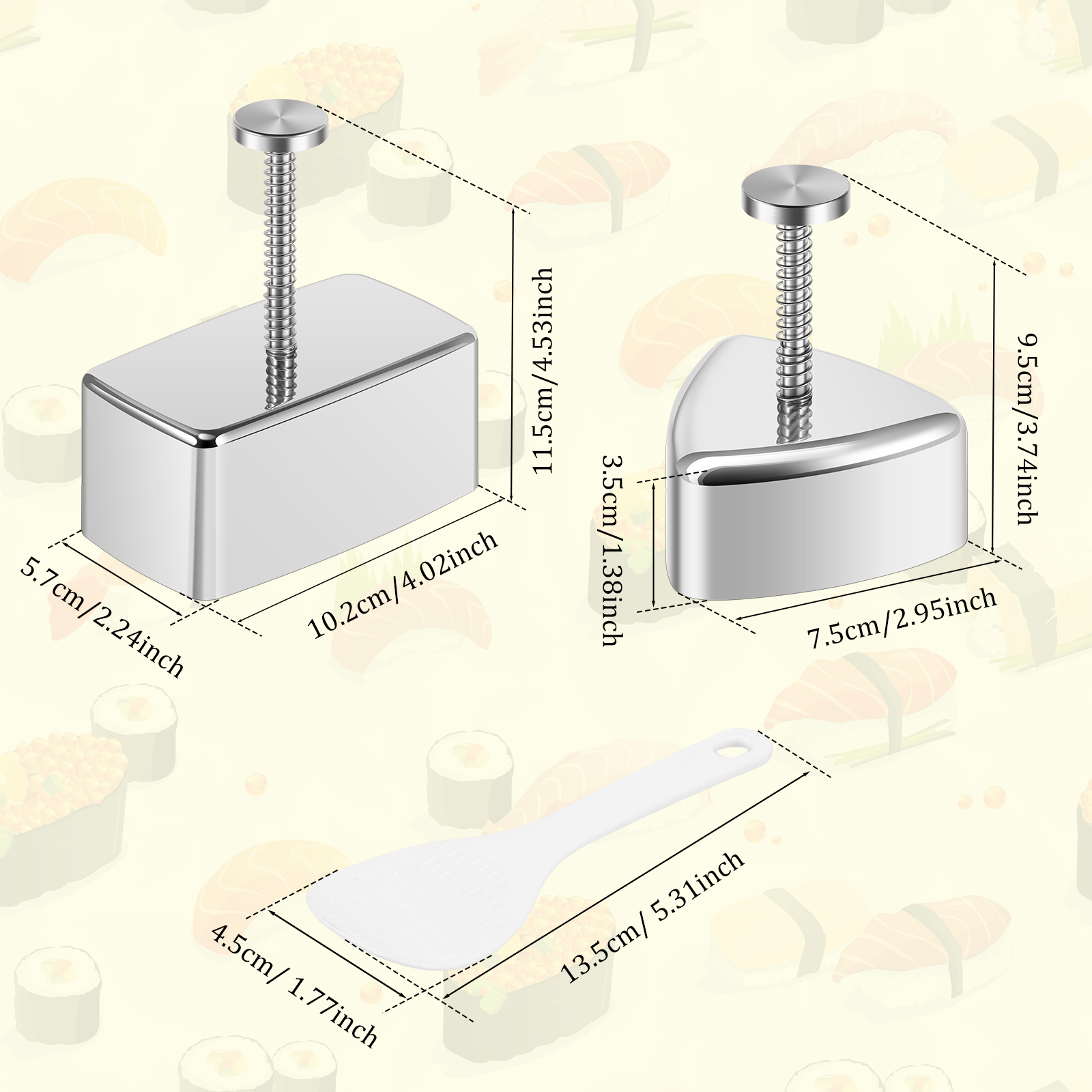 Onigiri Mold Non-stick Stainle - огляд і ціна Spring Roll Wrapper