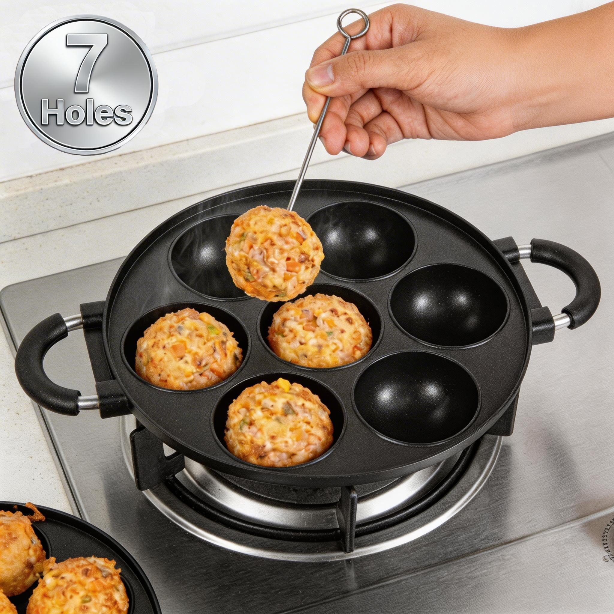 16/7 Holes Takoyaki Pan Alumin - огляд і ціна Takoyaki Grill Plate