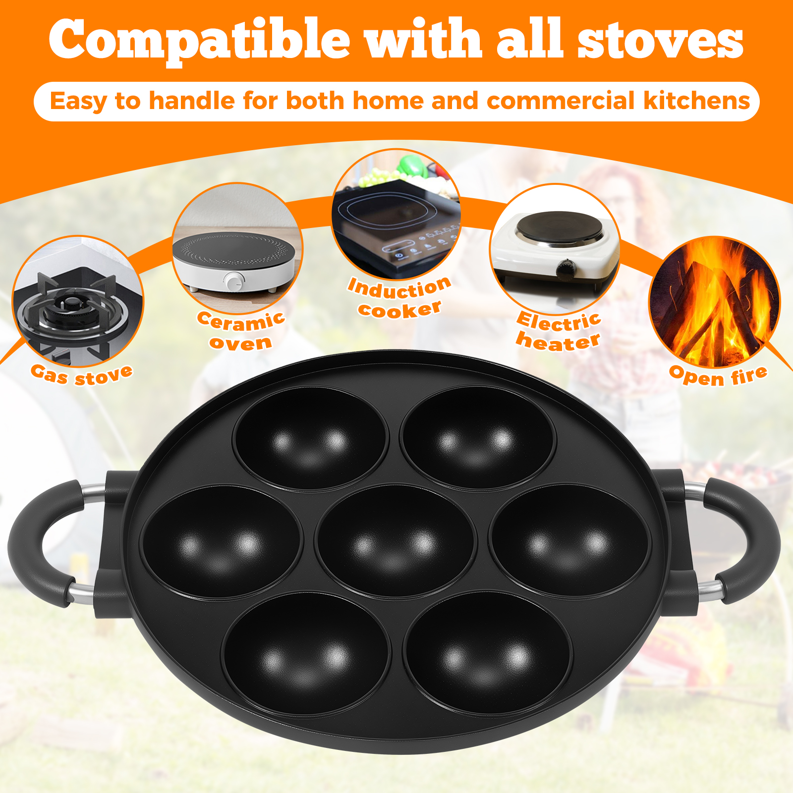 16/7 Holes Takoyaki Pan Alumin - огляд і ціна Takoyaki Grill Plate