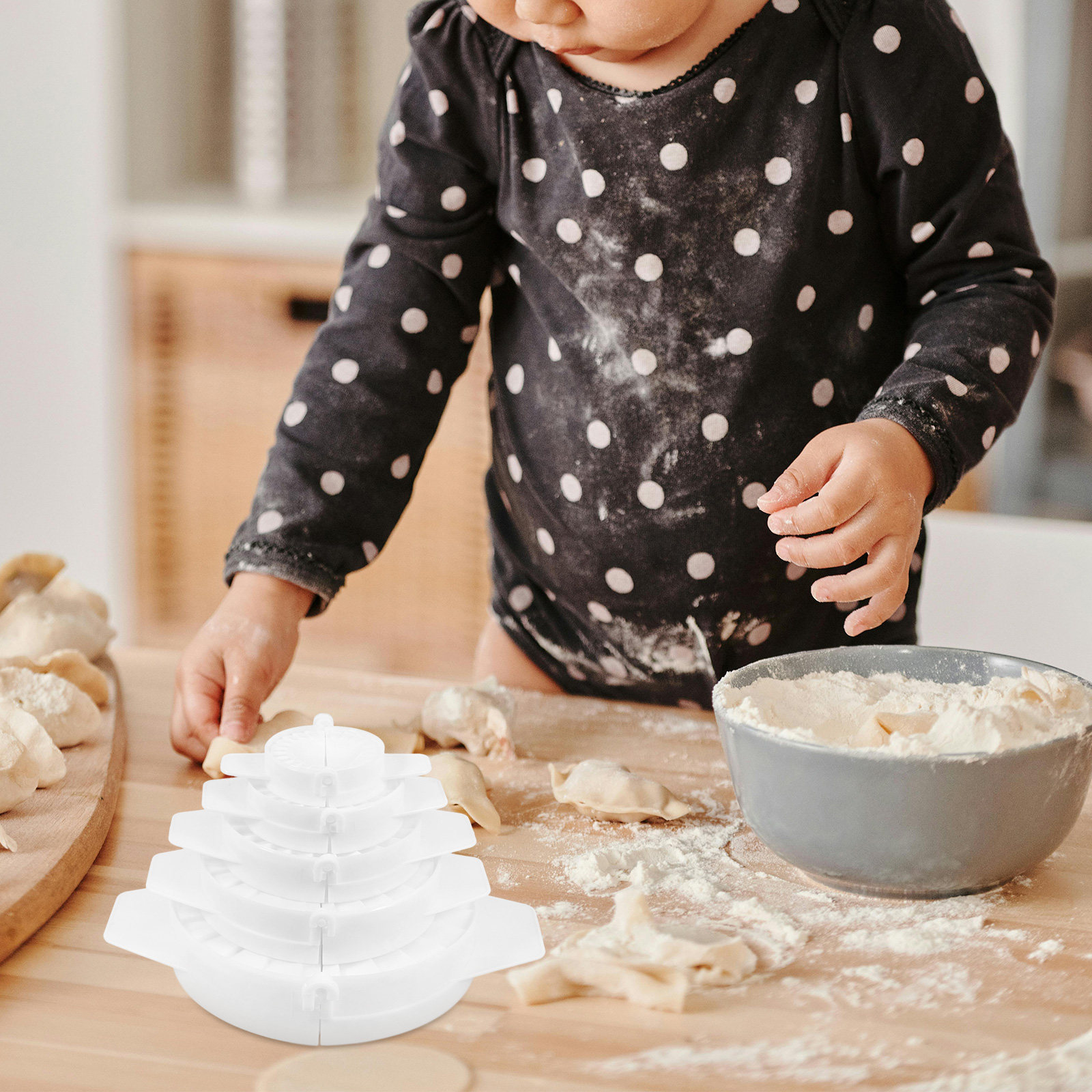 5Pcs Dumpling Maker Set Manual - огляд і ціна Dumpling Press Set