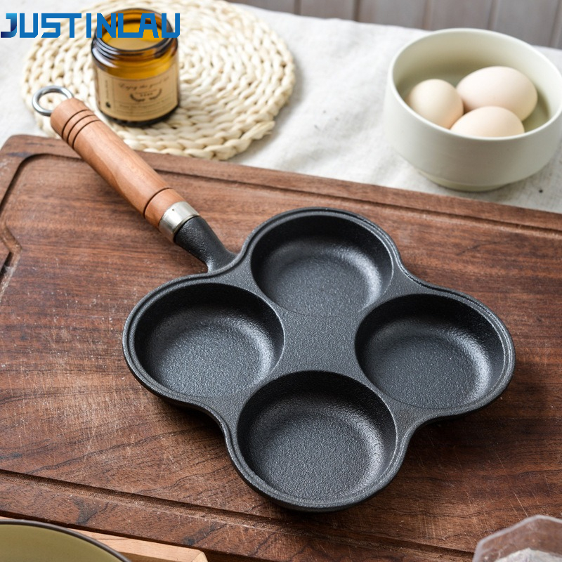 JUSTINLAU 2/4-Hole Cast Iron O - огляд і ціна Egg Waffle Pan