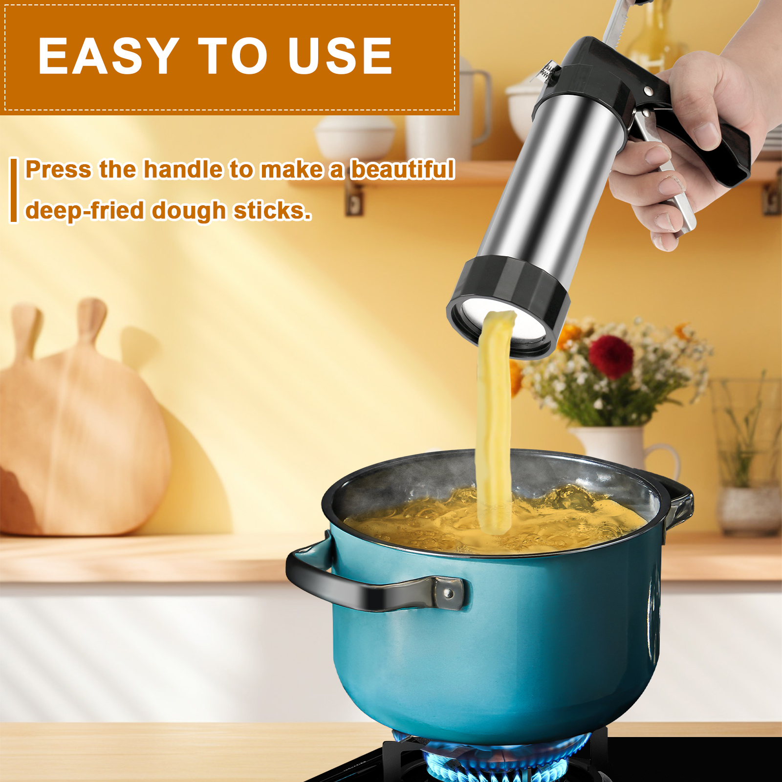 Cookie Press Gun Kit Stainless - огляд і ціна Churros Maker Gun