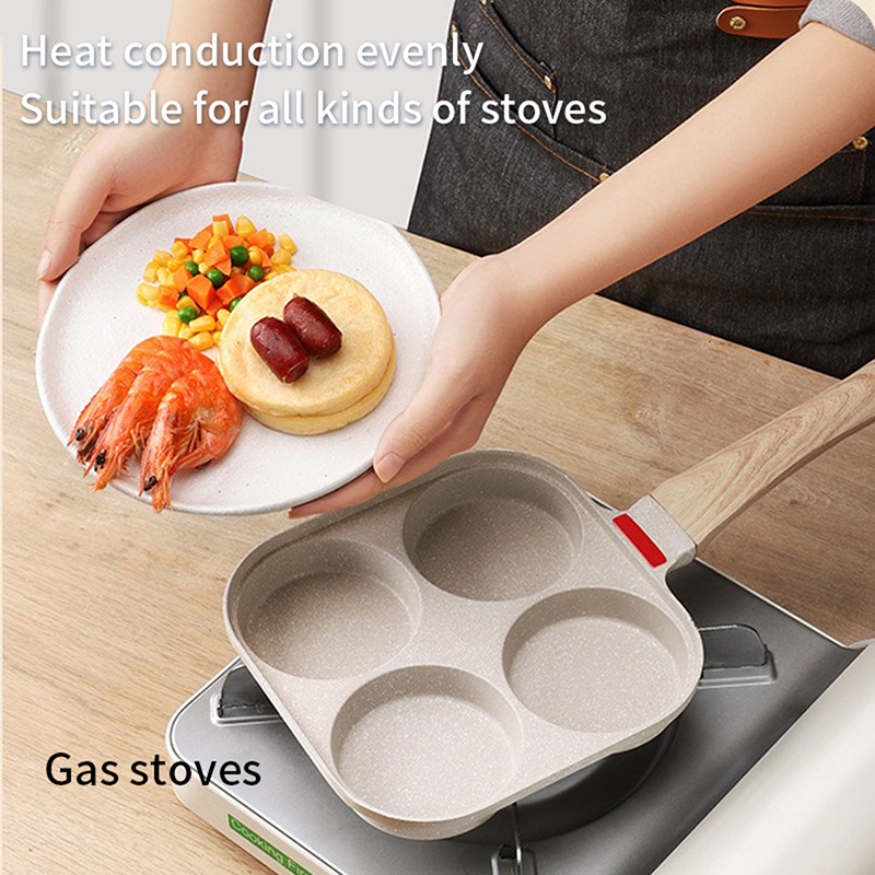 Four Hole Frying Pan With Lid  - огляд і ціна Mini Pancake Griddle